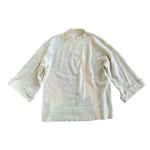 Anthropologie | M. Rena SOFT Shredded Back Sweater Wide Sleeves M